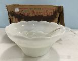 Anchor Hocking Milk Glass Punch Bowl Set