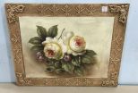 Painted Flowers Wall Plaque