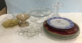 Assorted Group of Glass Serving Pieces