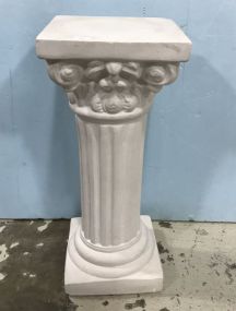 White Ceramic Column Pedestal