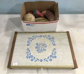 Pottery Fruit Decor and Warm 0 Tray