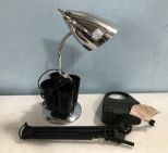 Industrial Style Desk Lamp and Magnify Glass