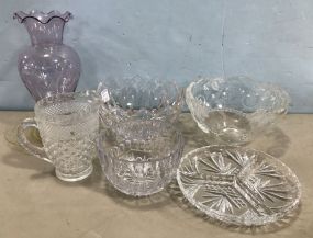 Decorative Clear Pressed Glassware