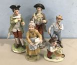 Five Bisque Collectible Figurines