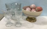 Glass Decor Pieces and Center Piece Compote