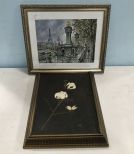 Painting of Flower and Paris Framed Print
