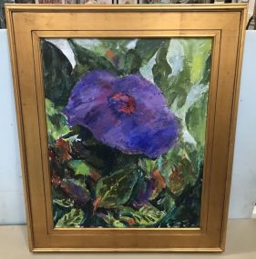 Bettye Bittel Painting of Purple Flower