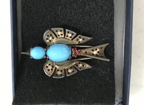 Vintage Alfred Philippe Sterling Bird Pin Signed Trifari