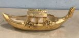 24 Kt Plated Pottery Boat