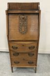 Vintage Slim Oak Secretary