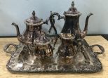Silver Plate Tea Service Set