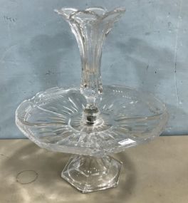 Pressed Glass Serving Footed Tray