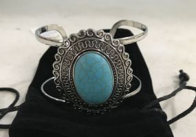 Vintage Style Large Turquoise Cuff Bracelet