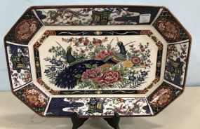 Japanese Hand Painted Peacock Platter