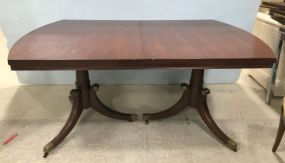 Maison Blanche Mahogany Double Pedestal Dinning Table