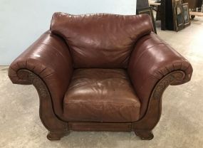 Modern Faux Leather Large Arm Chair