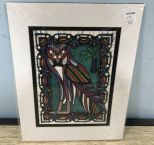 Kae Taylor Numbered Block Print of Egyptian Owl