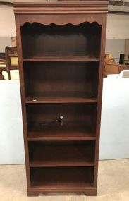 Modern Cherry Open Front Bookcase