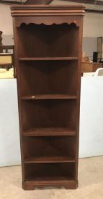 Modern Cherry Open Front Corner Bookcase