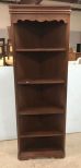 Modern Cherry Open Front Corner Bookcase