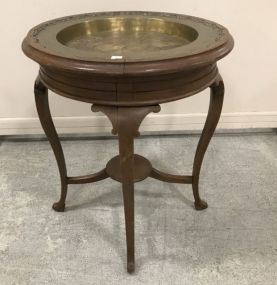 Antique Round Four Leg Side Table