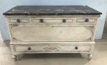 Painted Marble Top Buffet