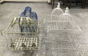 Group of Metal Decorative Bird Cages
