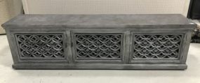 Modern Contemporary Painted Silver Low Credenza