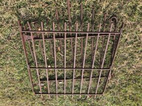 Two Antique Iron Fence Panels