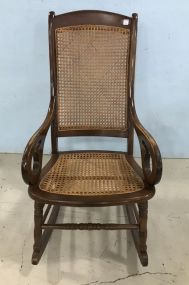 Victorian Style Cane Rocking Chair