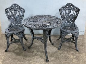Painted Plastic Victorian Style Patio Set