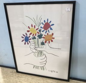 Bouquet with Hands Print Picasso
