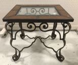 Modern Iron Base Side Table