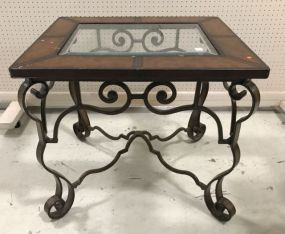 Modern Iron Base Side Table