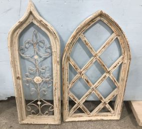 Two Painted Arch Panels