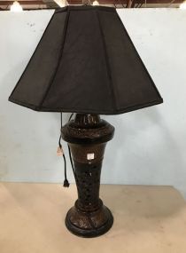 Modern Rustic Metal Urn Table Lamp