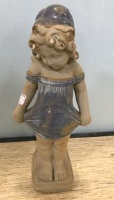Modern Decor Pottery Girl Statue