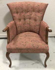 Upholstered French Style Arm Chair
