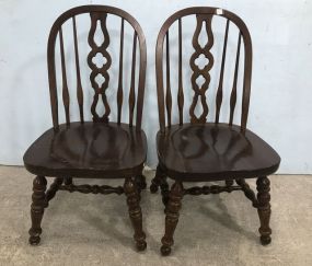 Ethan Allen Pine Windsor Style Side Chairs