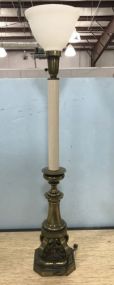 Vintage Brass Tall Table Lamp