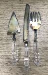 Glass Handled Carving Set