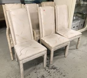 Six Full Upholstered Dinning Chairs