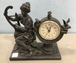 Crosa Resin Lady Figure Mantel Clock