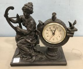 Crosa Resin Lady Figure Mantel Clock
