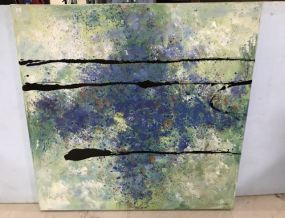 Large Abstract Dip Painting Canvas