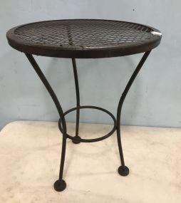 Small Wrought Iron Side Patio Table