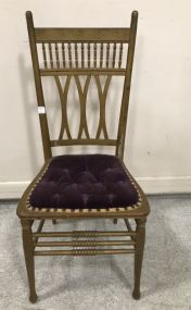 Antique Gold Painted French Style Side Chair