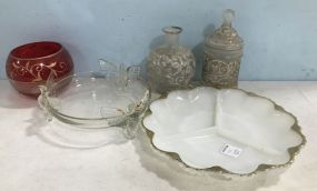 Vintage Milk Glass, Bowls, Vases