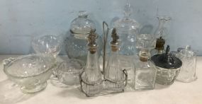 Clear Glass Ware Lot
