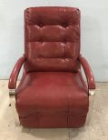 Vintage Red Vinyl Recliner